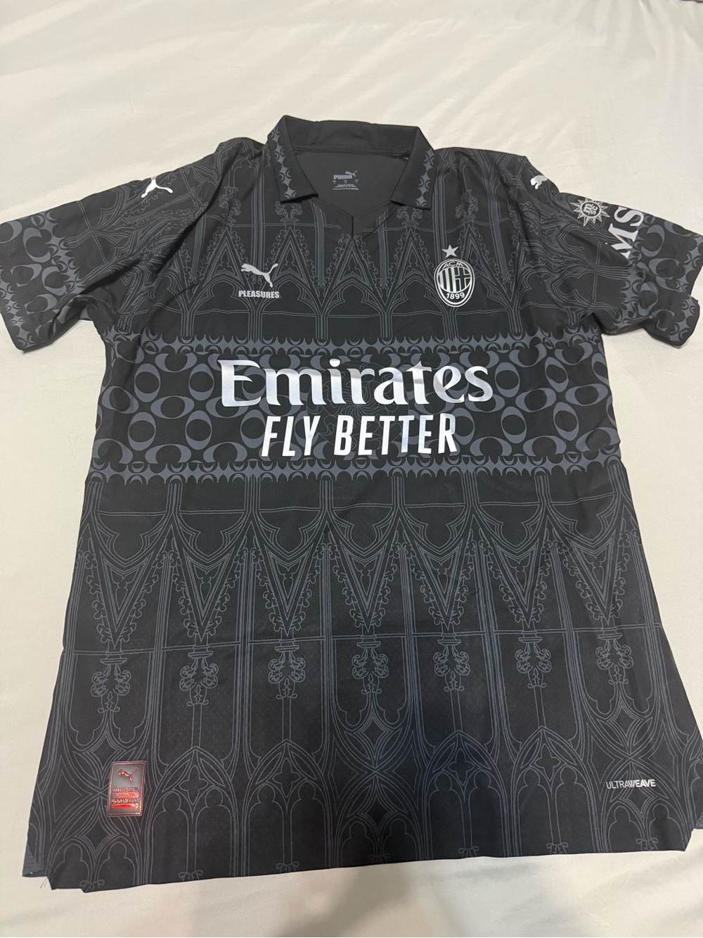 AC Milan x Pleasures Black 4th kit Jersey 23/24